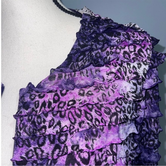 Franklyman design- Purple and black cheetah print jacket - Picture 2 of 5